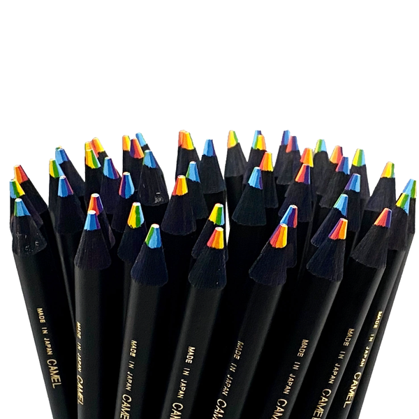 Pencil | Rainbow 7 in 1 colour | Black Casing | Camel