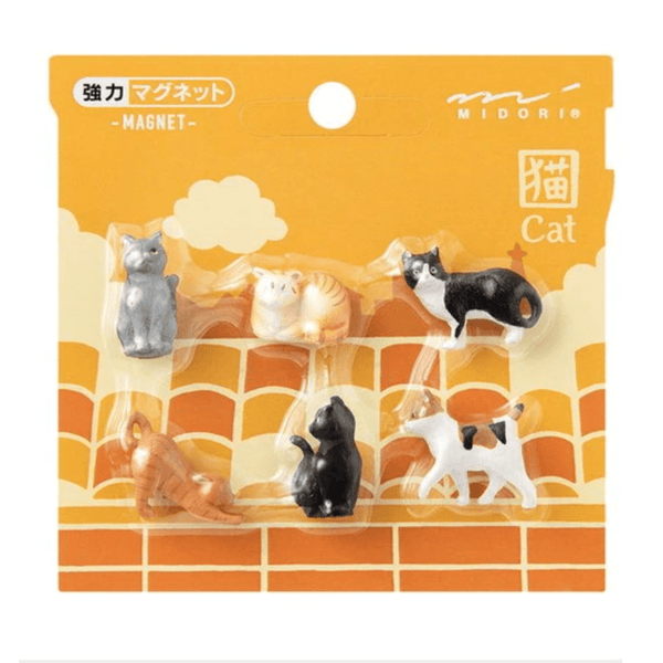 Magnet Set | Set of 6 | Cats | Midori