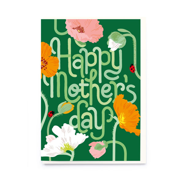 Mother's Day Card | Type and Flowers Happy Mother's Day | Noi Publishing