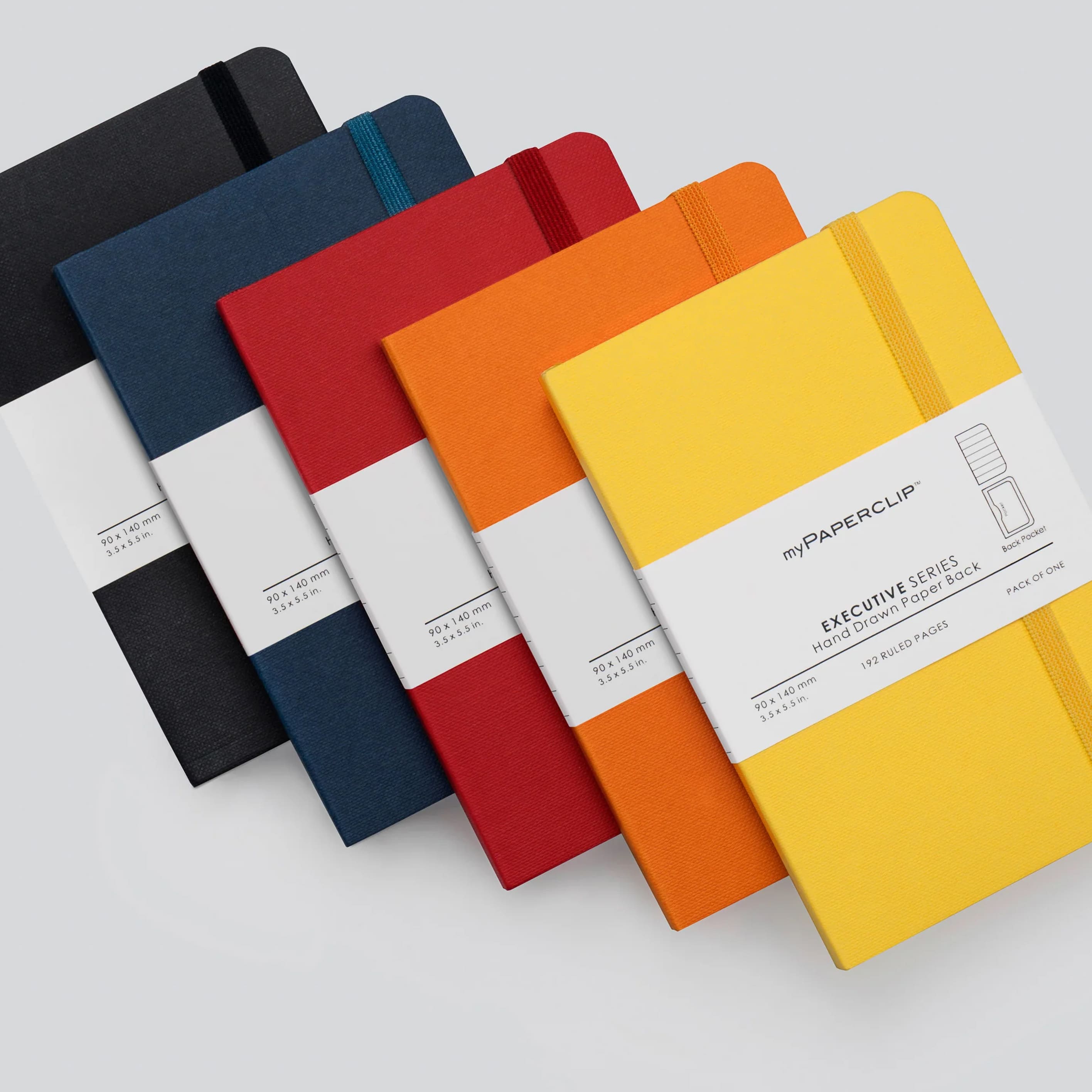 Notebook | Executive Series | Unlined | A6 | myPaperclip | 5 COLOUR OPTIONS AVAILABLE