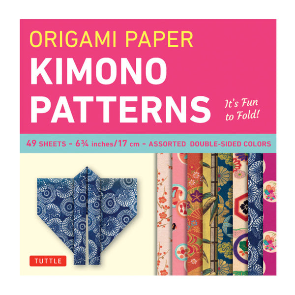 Origami Paper | Kimono Patterns | 17x17cm | 49 Sheets | Tuttle