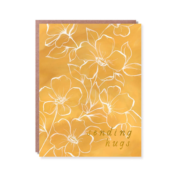 Sympathy & Thinking Of You Card | Golden Poppy Hugs | 1Canoe2