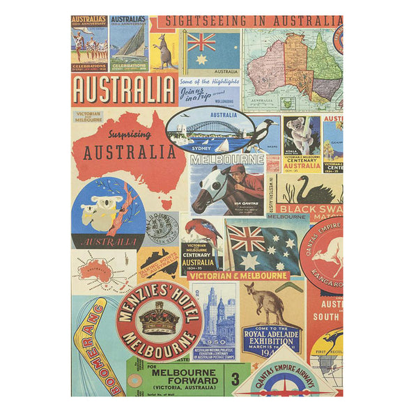 Vintage Poster | Australia Collage | Cavallini & Co.