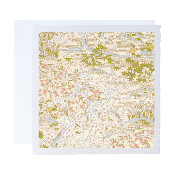 All Occasion Greeting Card | Ivory | 125mm x 125mm | Floral and Botanical Designs | Kami Paper | 15 DESIGNS AVAILABLE