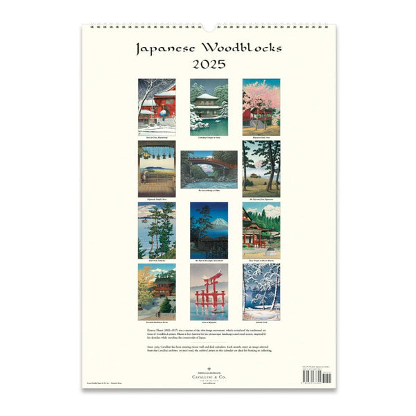 2025 Wall Calendar | Japanese Woodblocks | Cavallini & Co.
