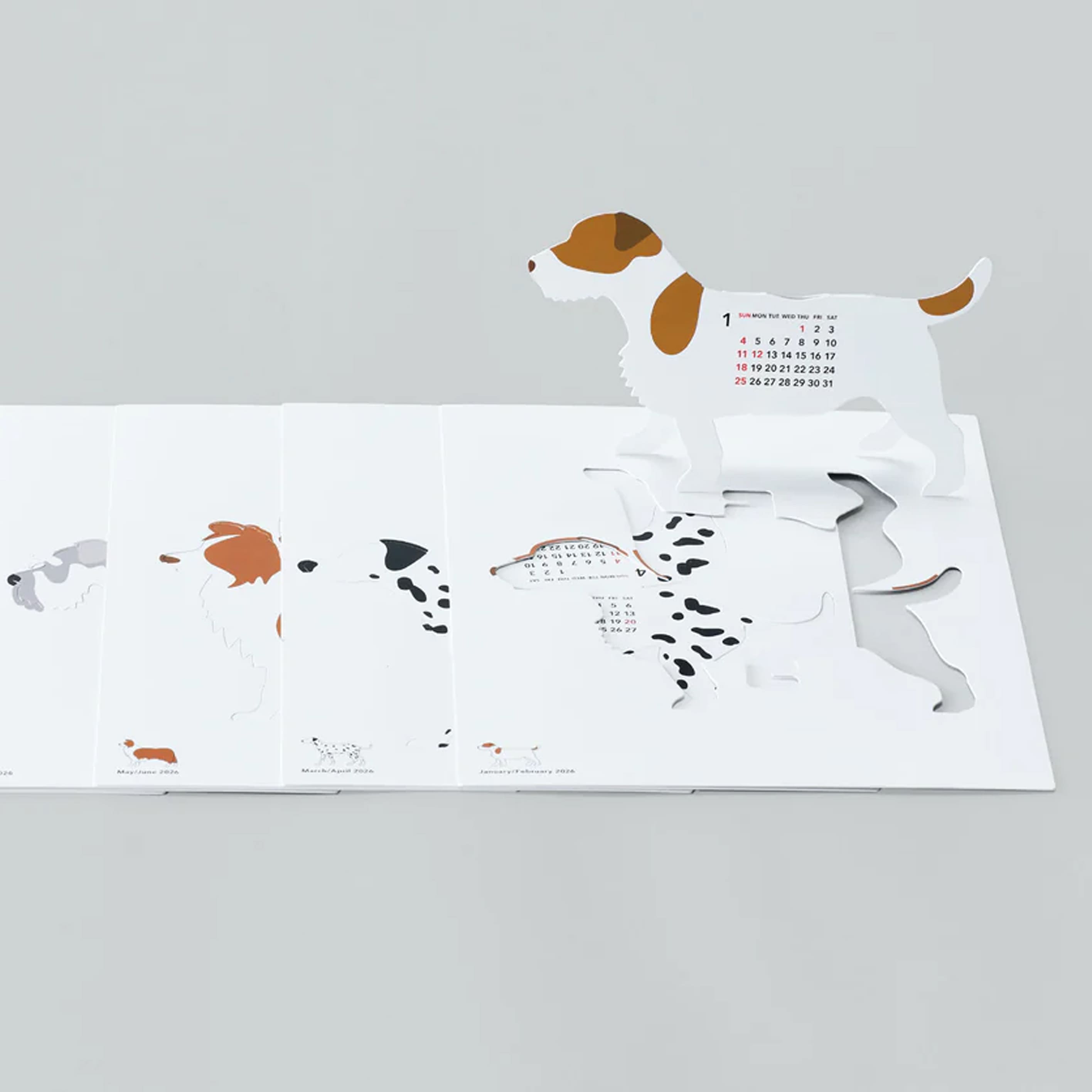 2026 3D Calendar | Dogs | Good Morning