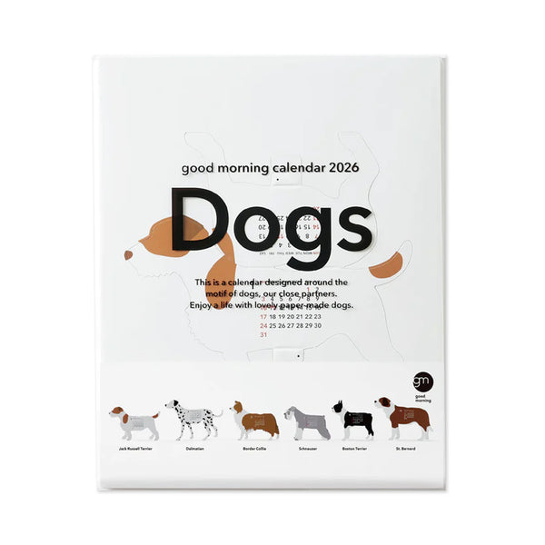 2026 3D Calendar | Dogs | Good Morning