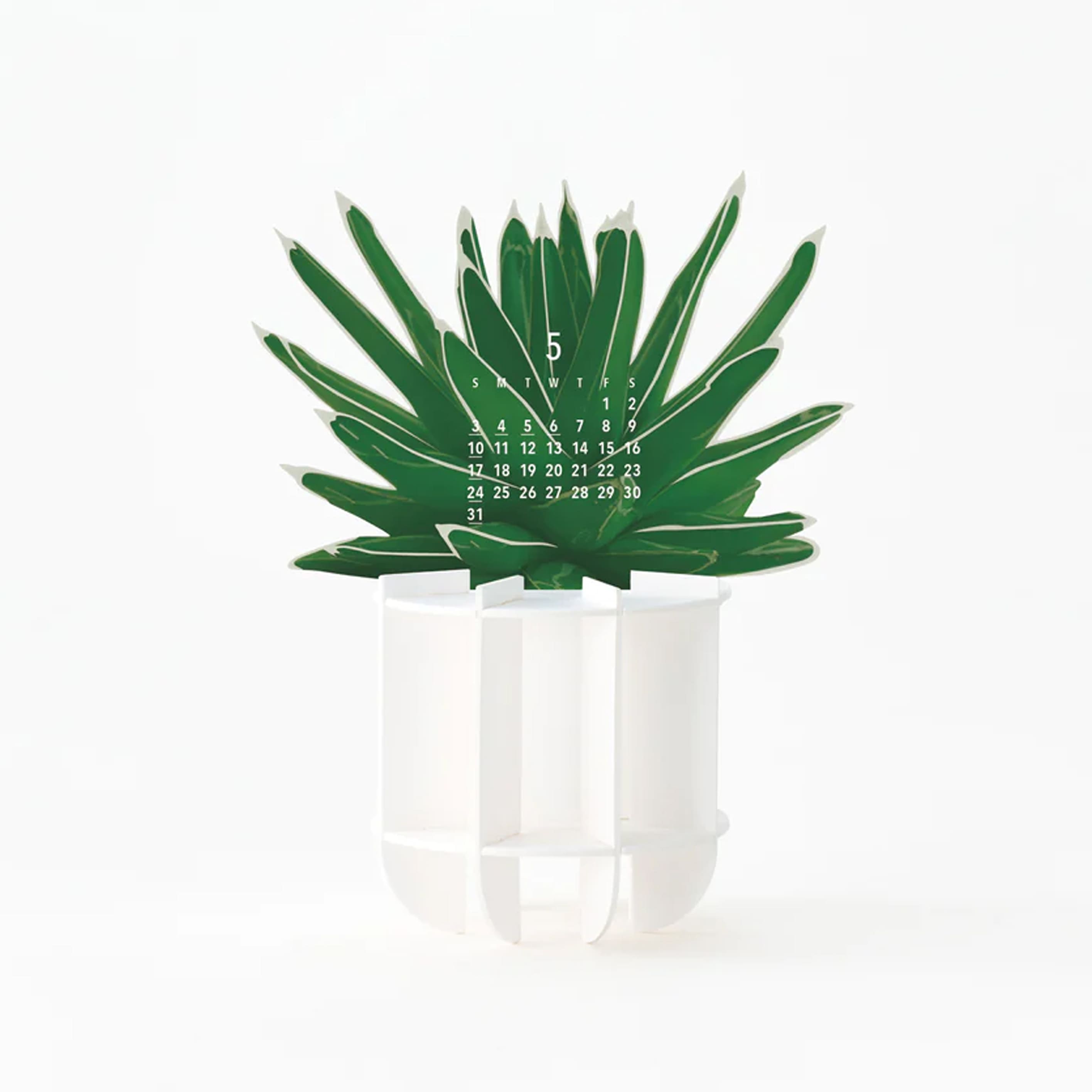 2026 3D Calendar | Green | Good Morning