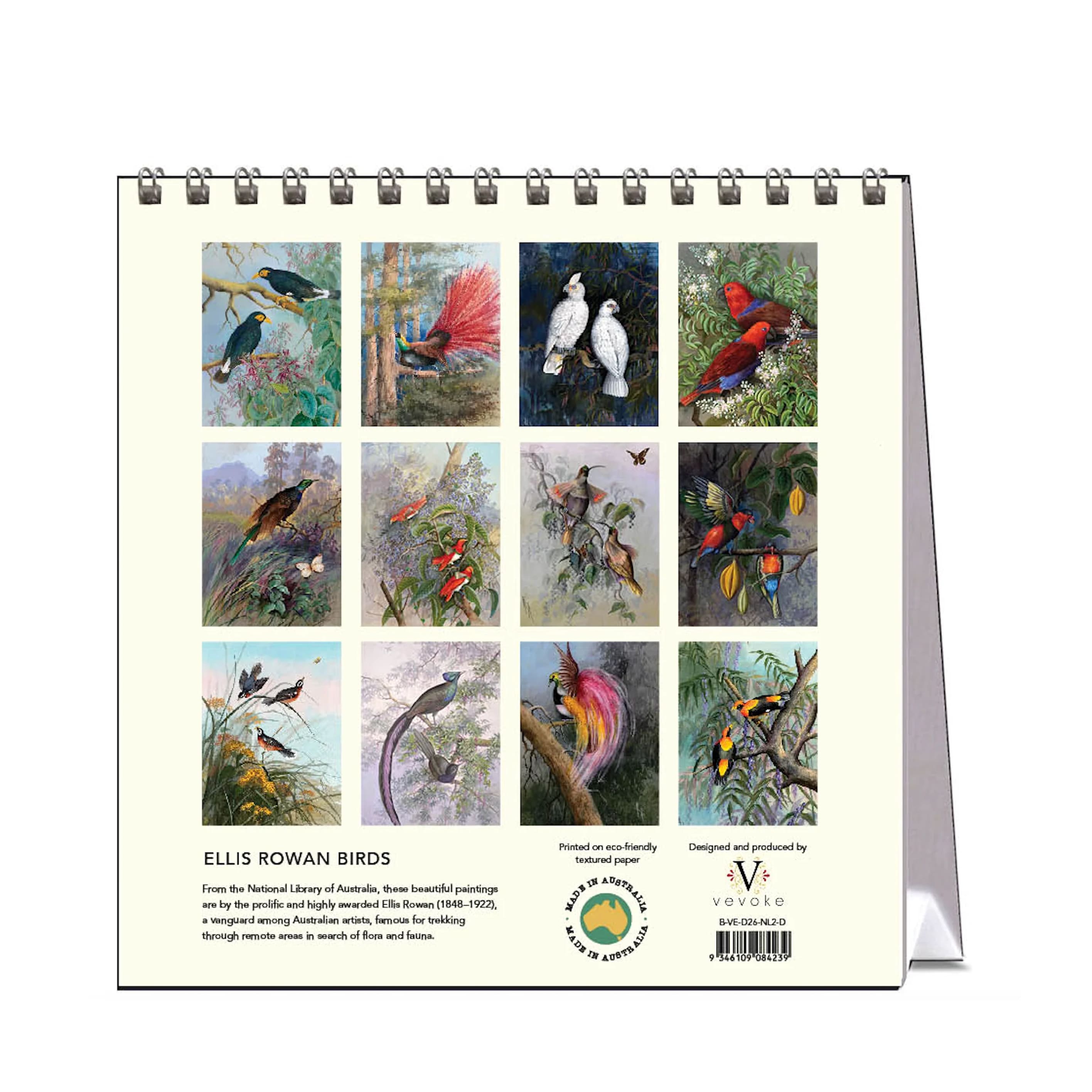 2026 Desk Calendar | Ellis Rowan Birds | Vevoke