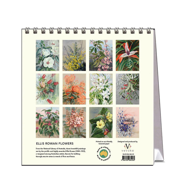 2026 Desk Calendar | Ellis Rowan Flowers | Vevoke