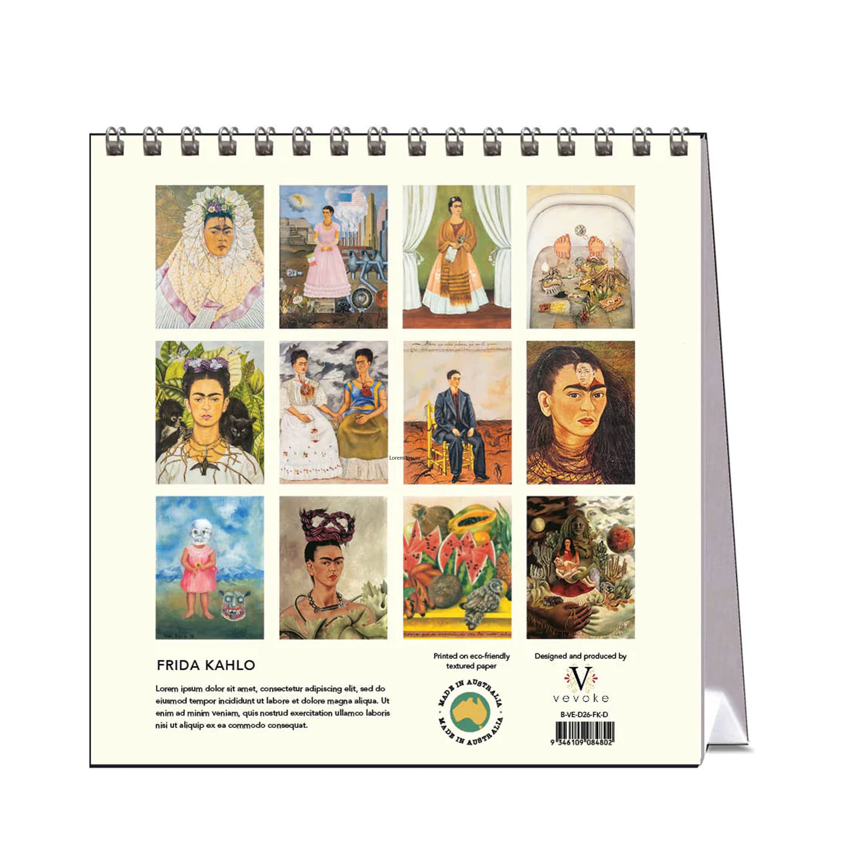 2026 Desk Calendar | Frida Kahlo | Vevoke