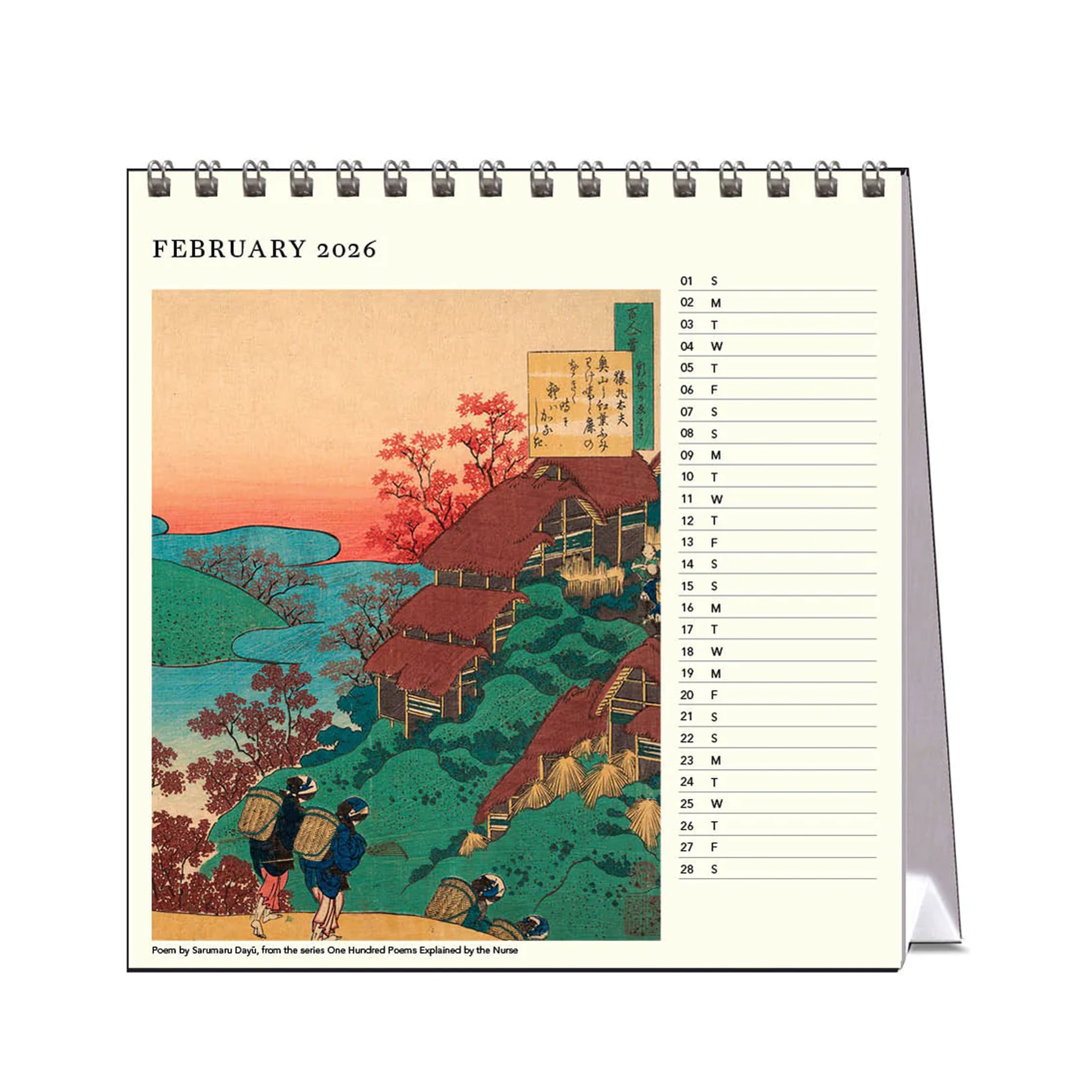 2026 Desk Calendar | Hokusai | Vevoke