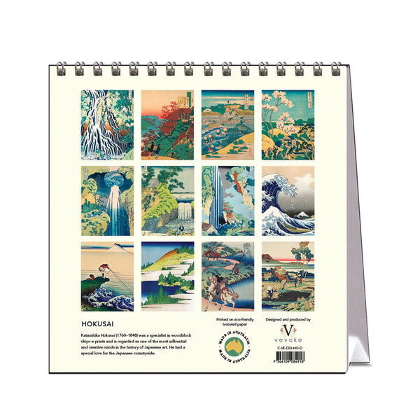 2026 Desk Calendar | Hokusai | Vevoke