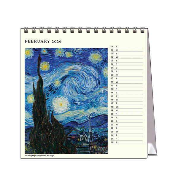 2026 Desk Calendar | Iconic Paintings | Vevoke