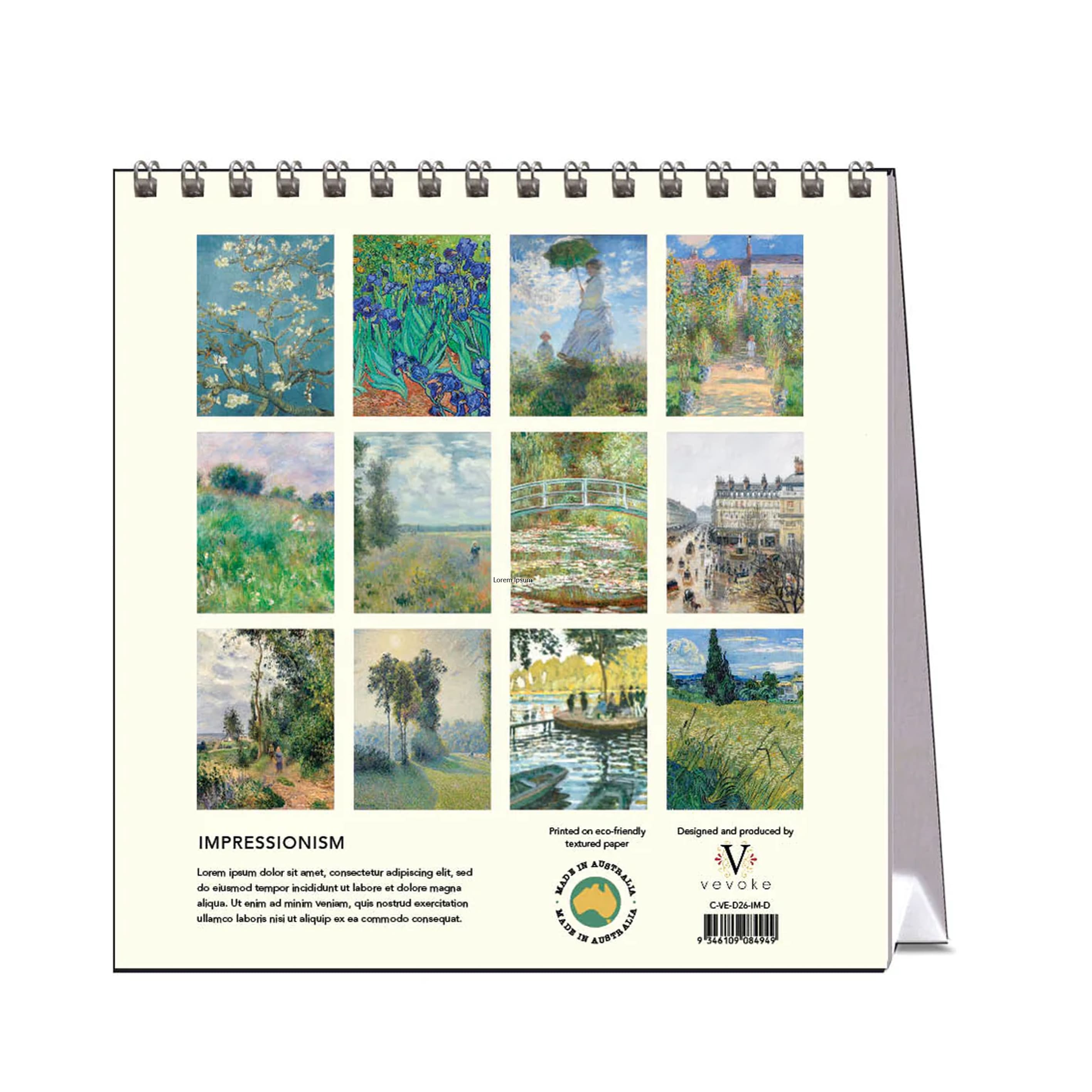 2026 Desk Calendar | Impressionism | Vevoke