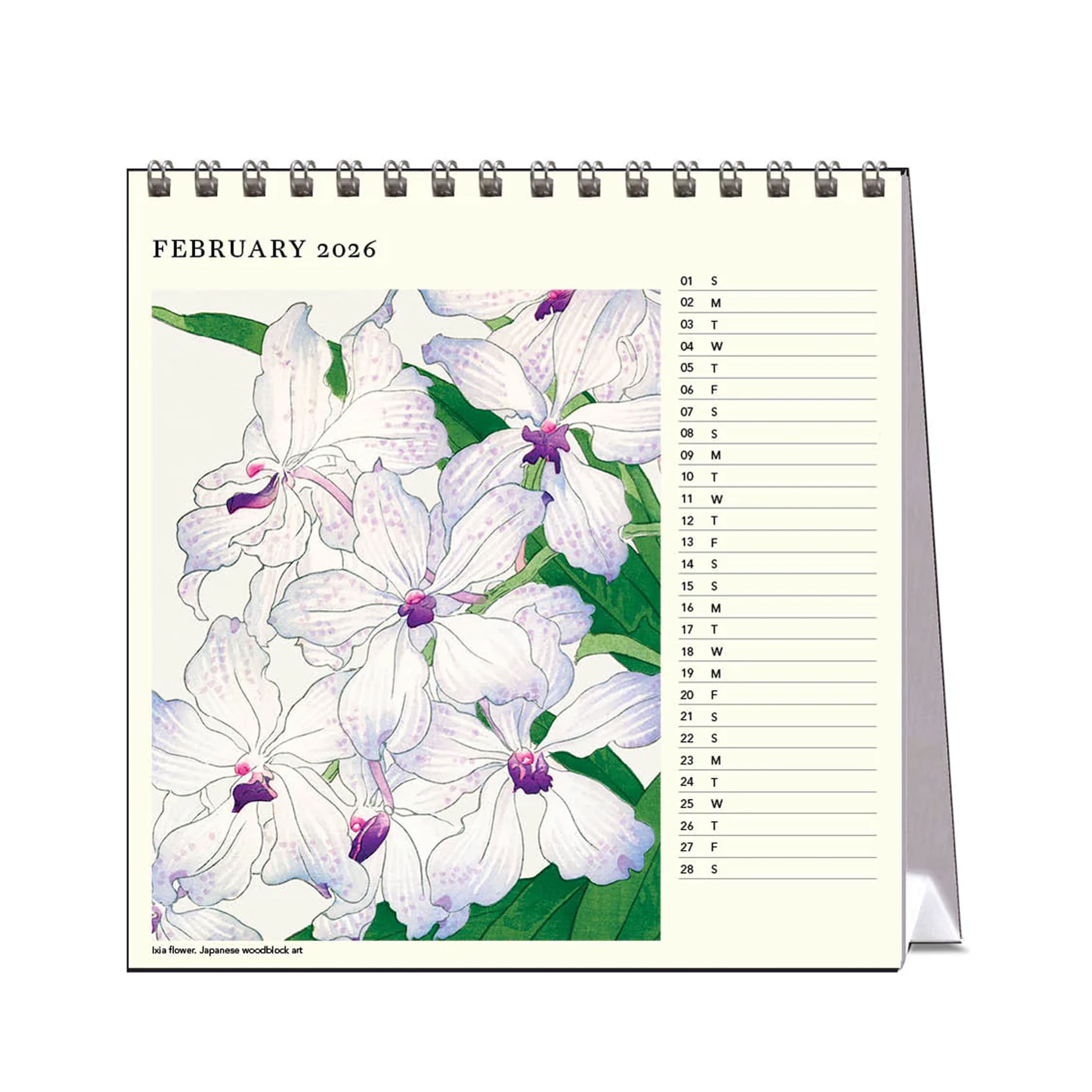 2026 Desk Calendar | Japanese Flowers | Vevoke