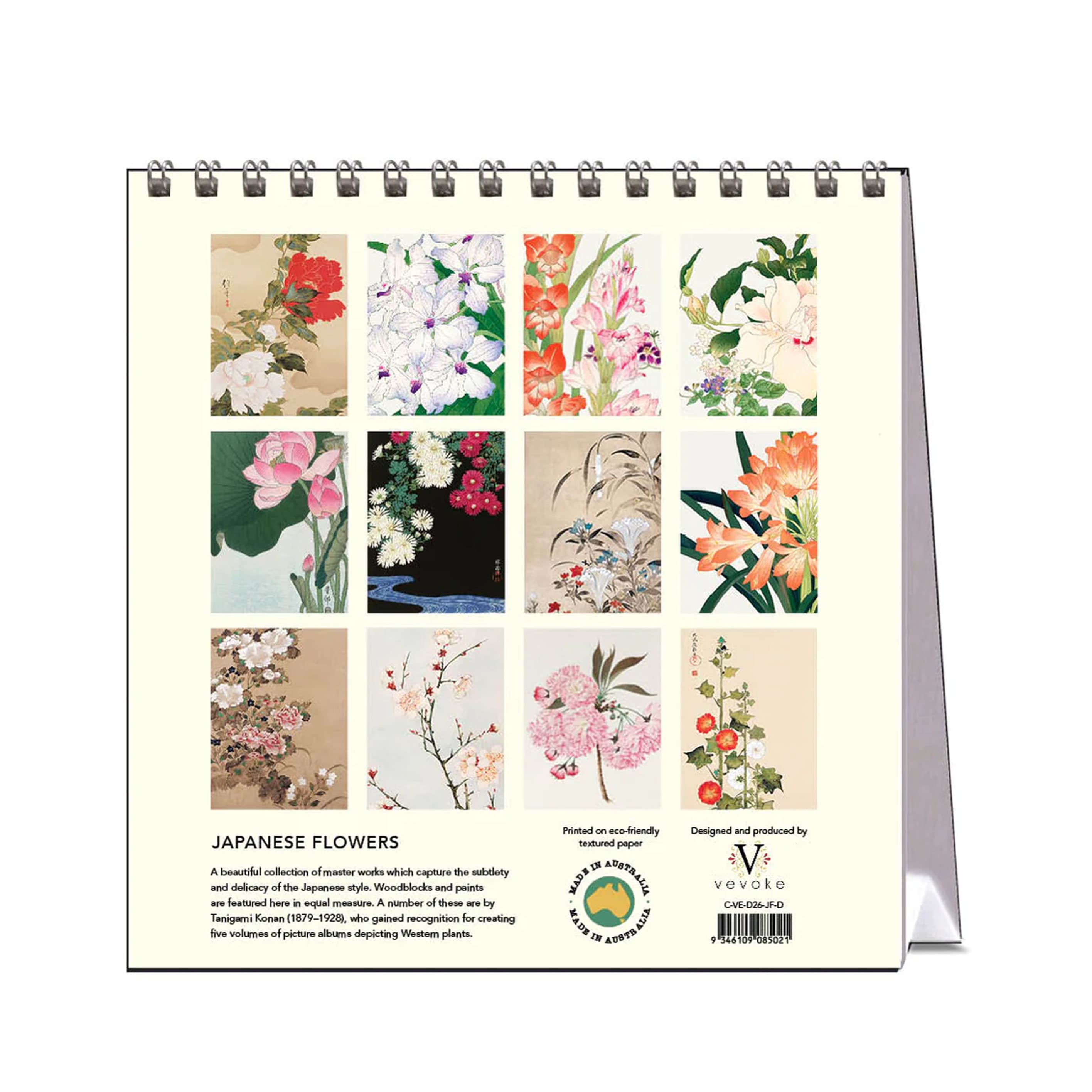 2026 Desk Calendar | Japanese Flowers | Vevoke