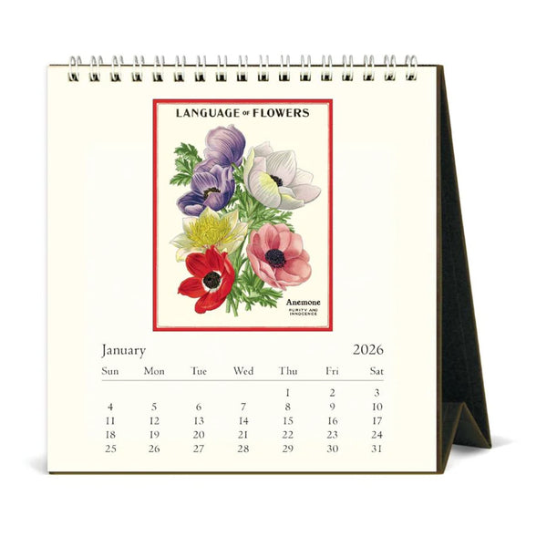 2026 Desk Calendar | Language Of Flowers | Cavallini & Co.