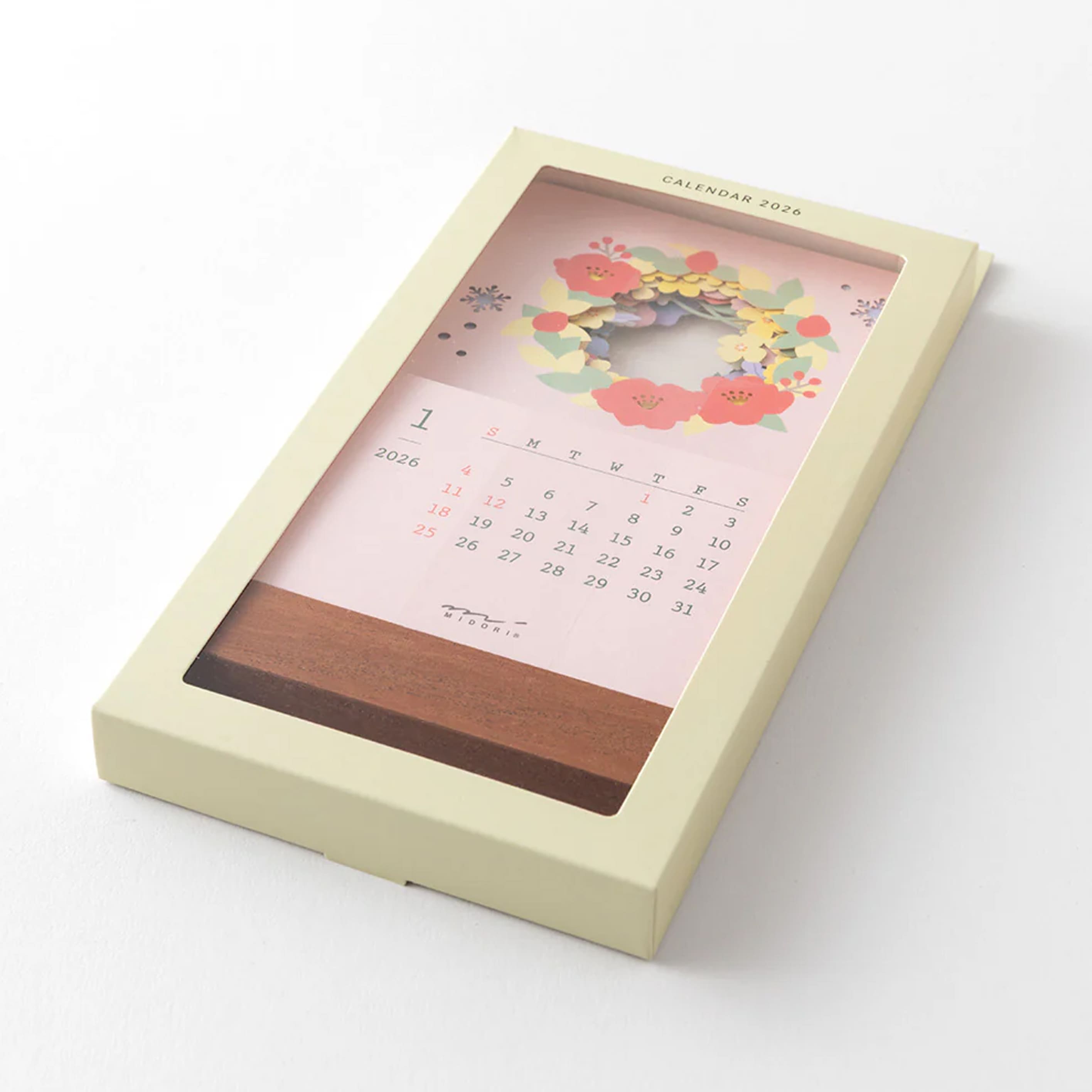 2026 Desk Calendar | Laser Cut | Flower | Midori