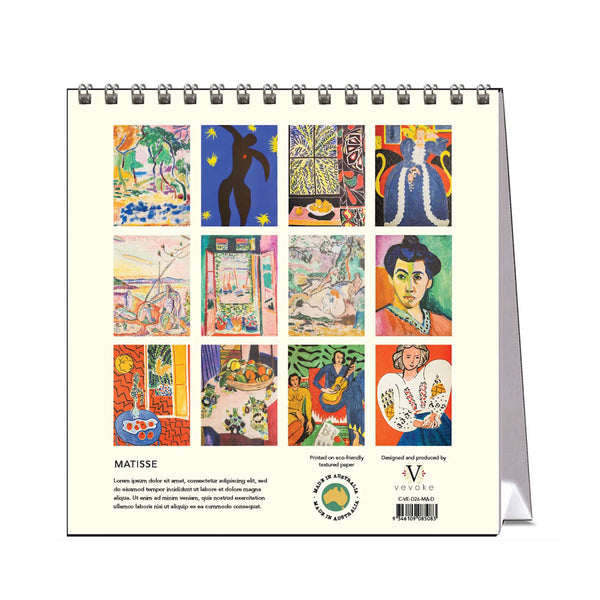 2026 Desk Calendar | Matisse | Vevoke