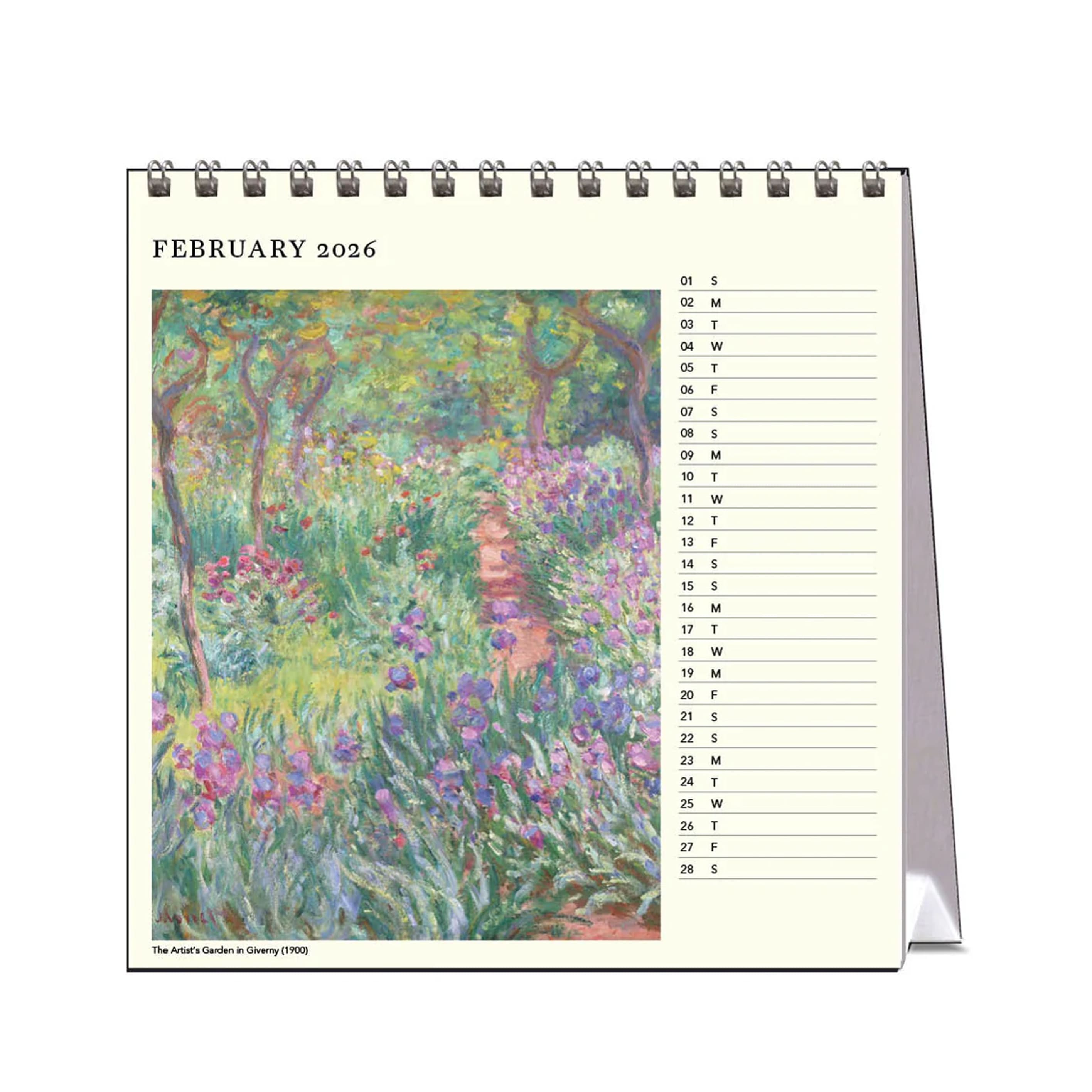2026 Desk Calendar | Monet's Gardens | Vevoke