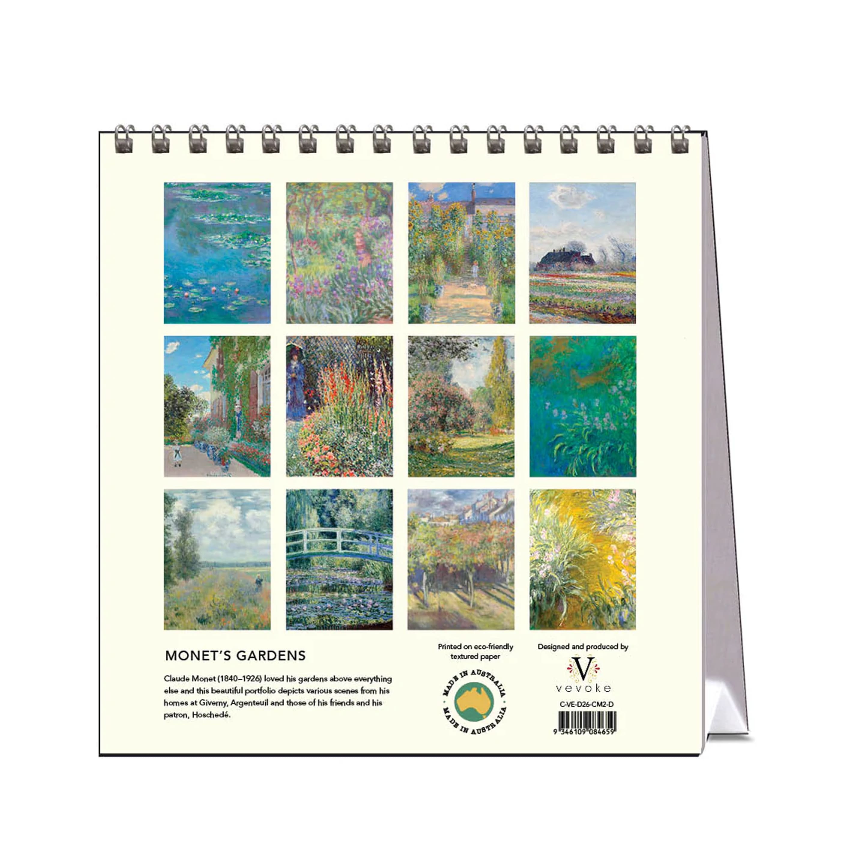 2026 Desk Calendar | Monet's Gardens | Vevoke