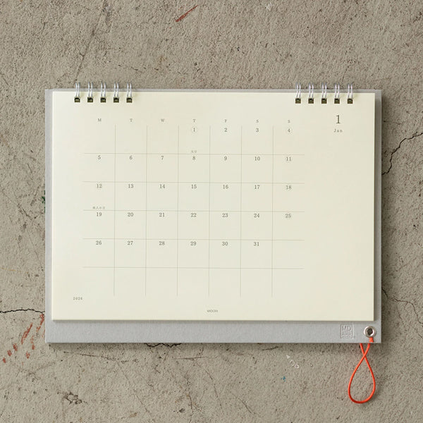 2026 Desk Calendar | Single Monthly | MD Paper | Midori
