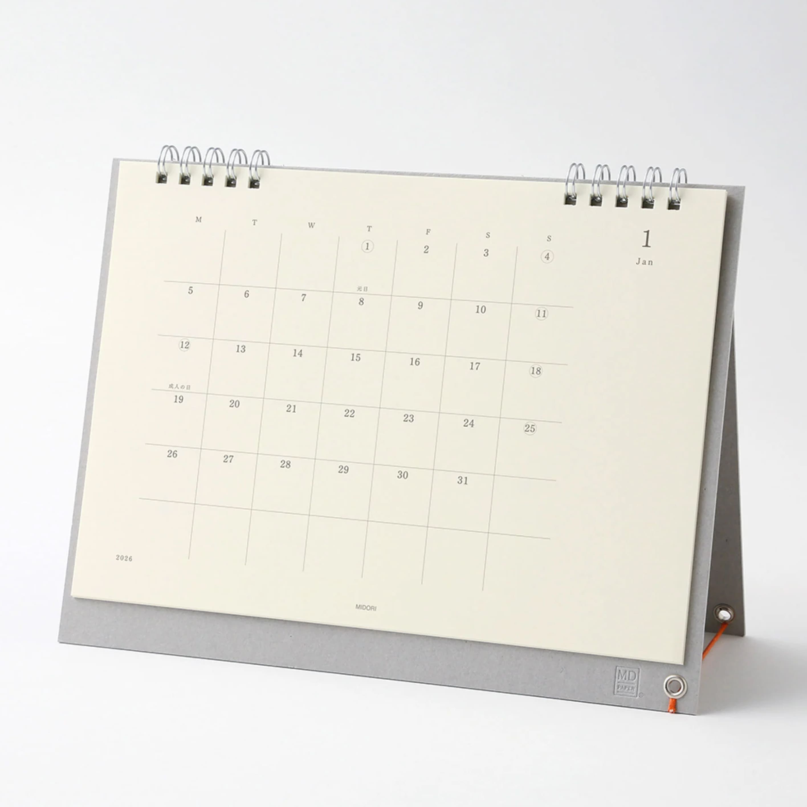 2026 Desk Calendar | Single Monthly | MD Paper | Midori