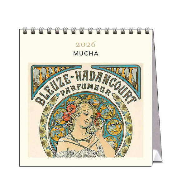 2026 Desk Calendar | Mucha | Vevoke