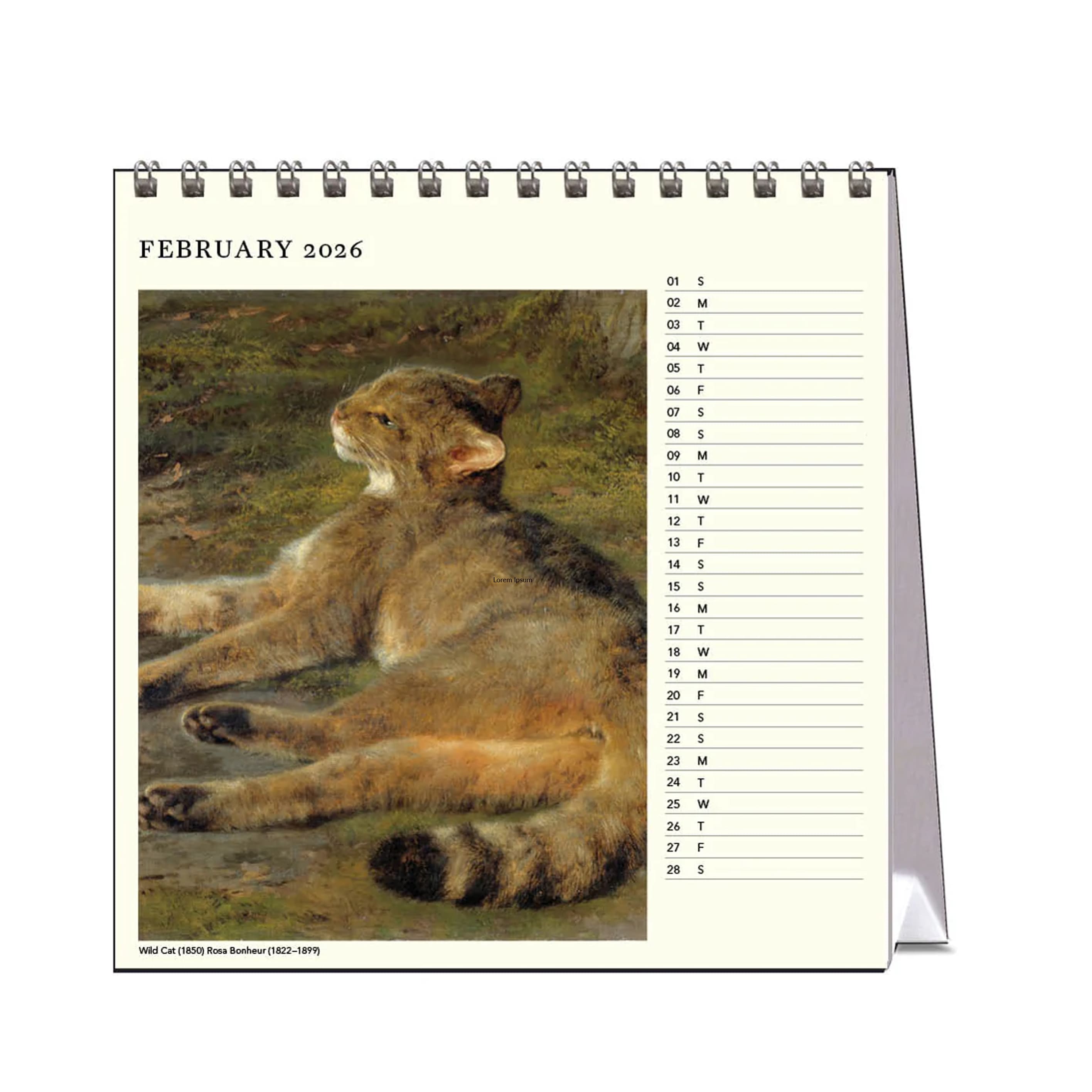 2026 Desk Calendar | The Artful Cat | Vevoke