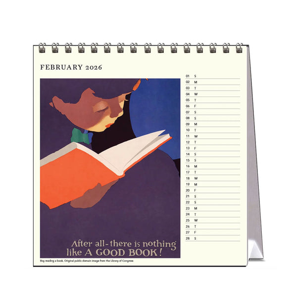 2026 Desk Calendar | The Love of Books | Vevoke