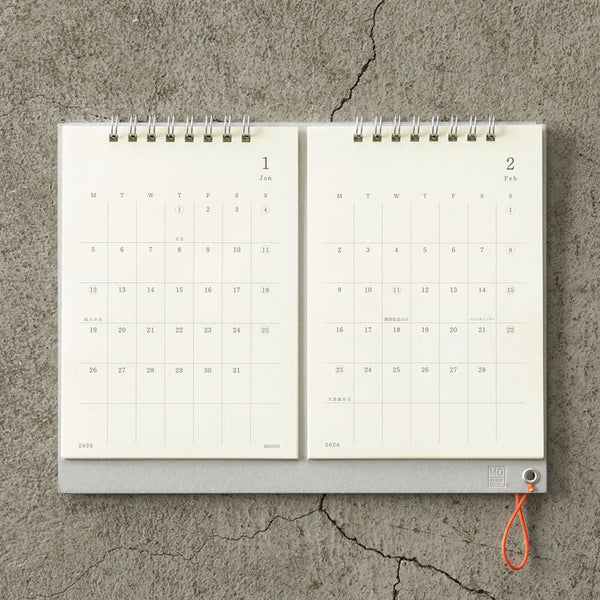 2026 Desk Calendar | Twin Monthly | MD Paper | Midori