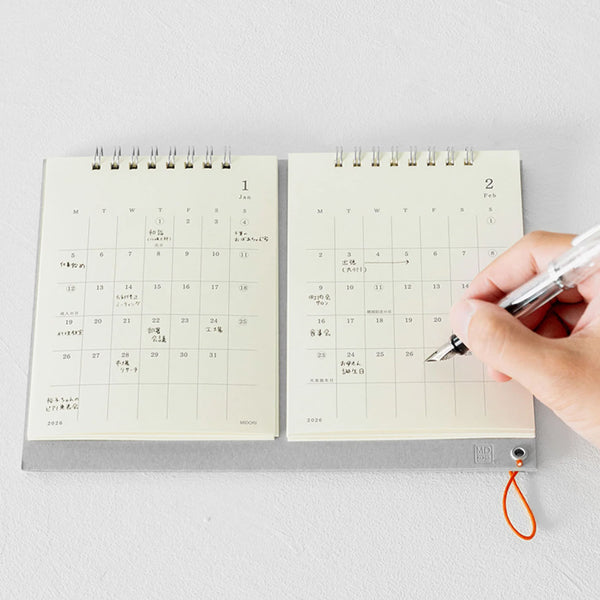 2026 Desk Calendar | Twin Monthly | MD Paper | Midori