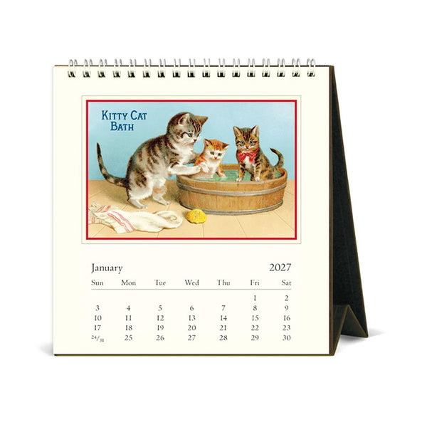 2027 Desk Calendar | Vintage Cats | Cavallini & Co.