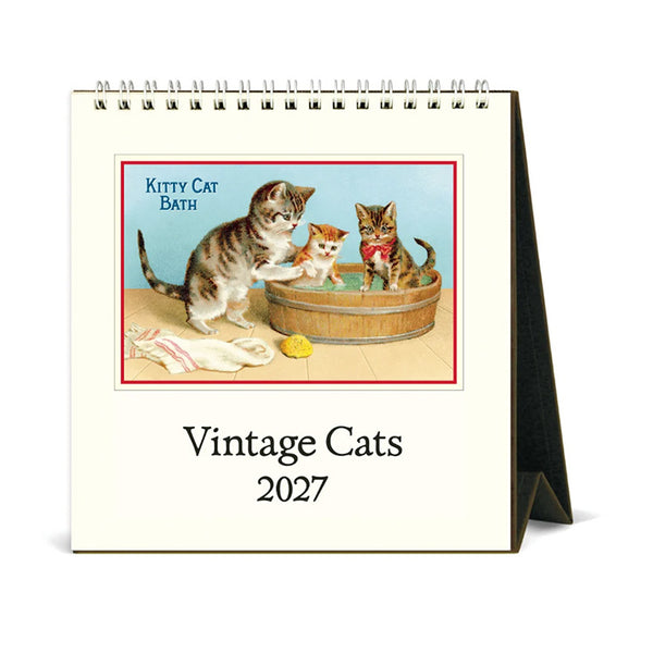 2027 Desk Calendar | Vintage Cats | Cavallini & Co.