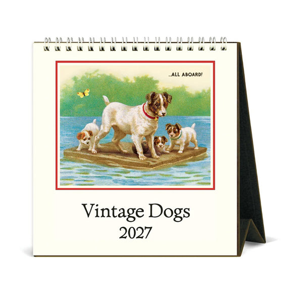 2027 Desk Calendar | Vintage Dogs | Cavallini & Co.