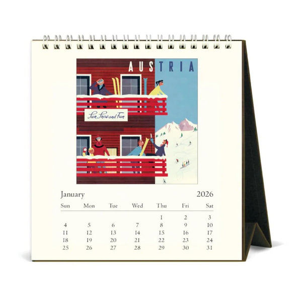 2026 Desk Calendar | Vintage Travels | Cavallini & Co.
