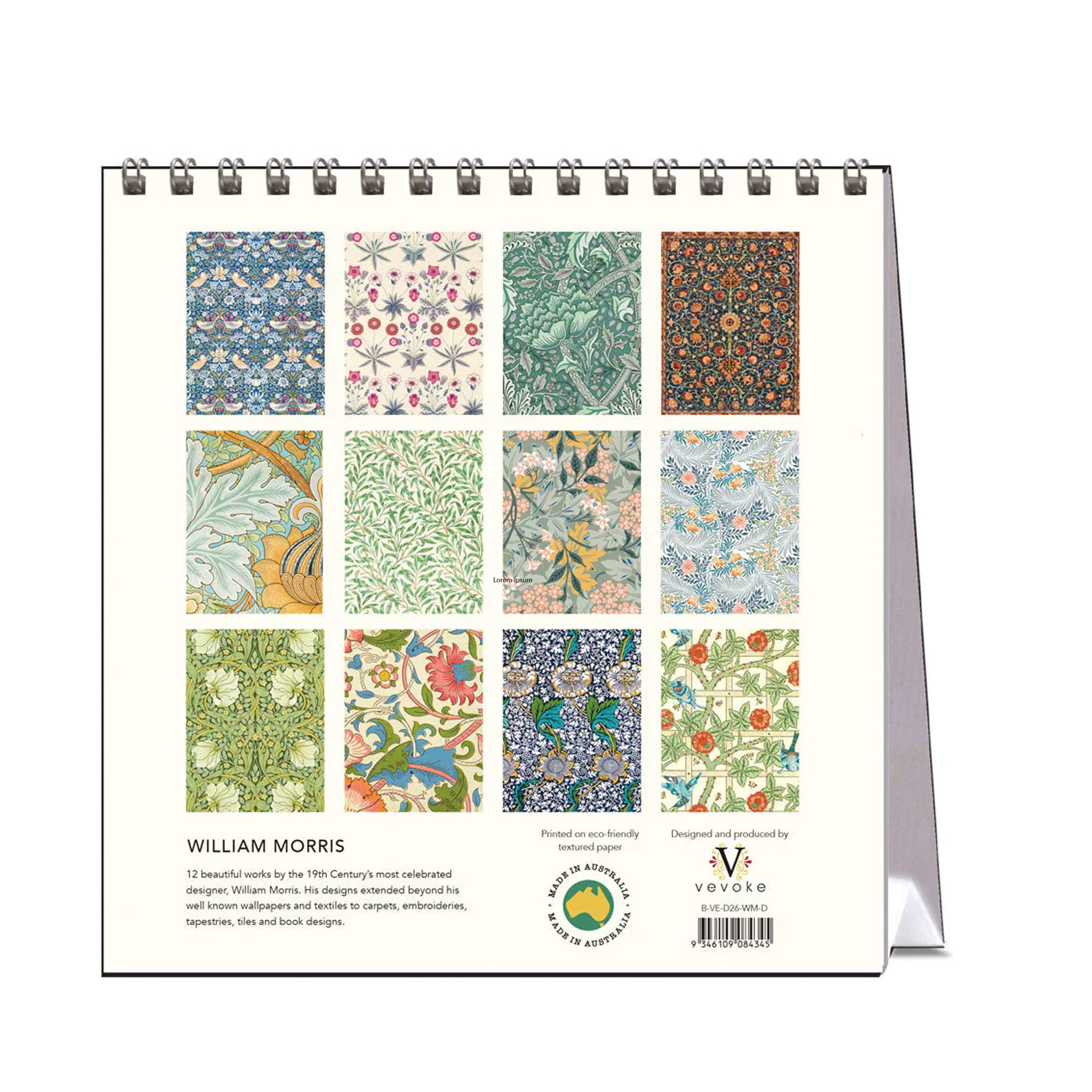 2026 Desk Calendar | William Morris | Vevoke