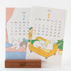 2026 Desk Calendar | Wooden Stand | Dog | Midori