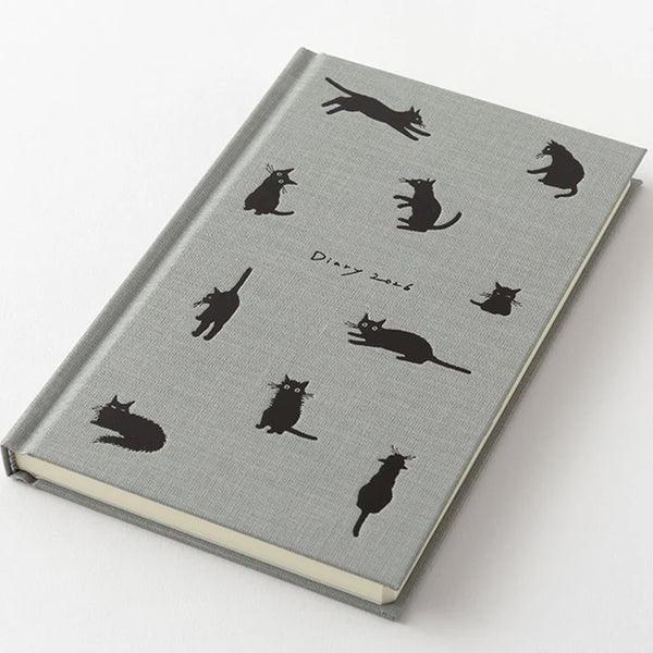 2026 Diary | Book Style | Cat | Grey | Midori