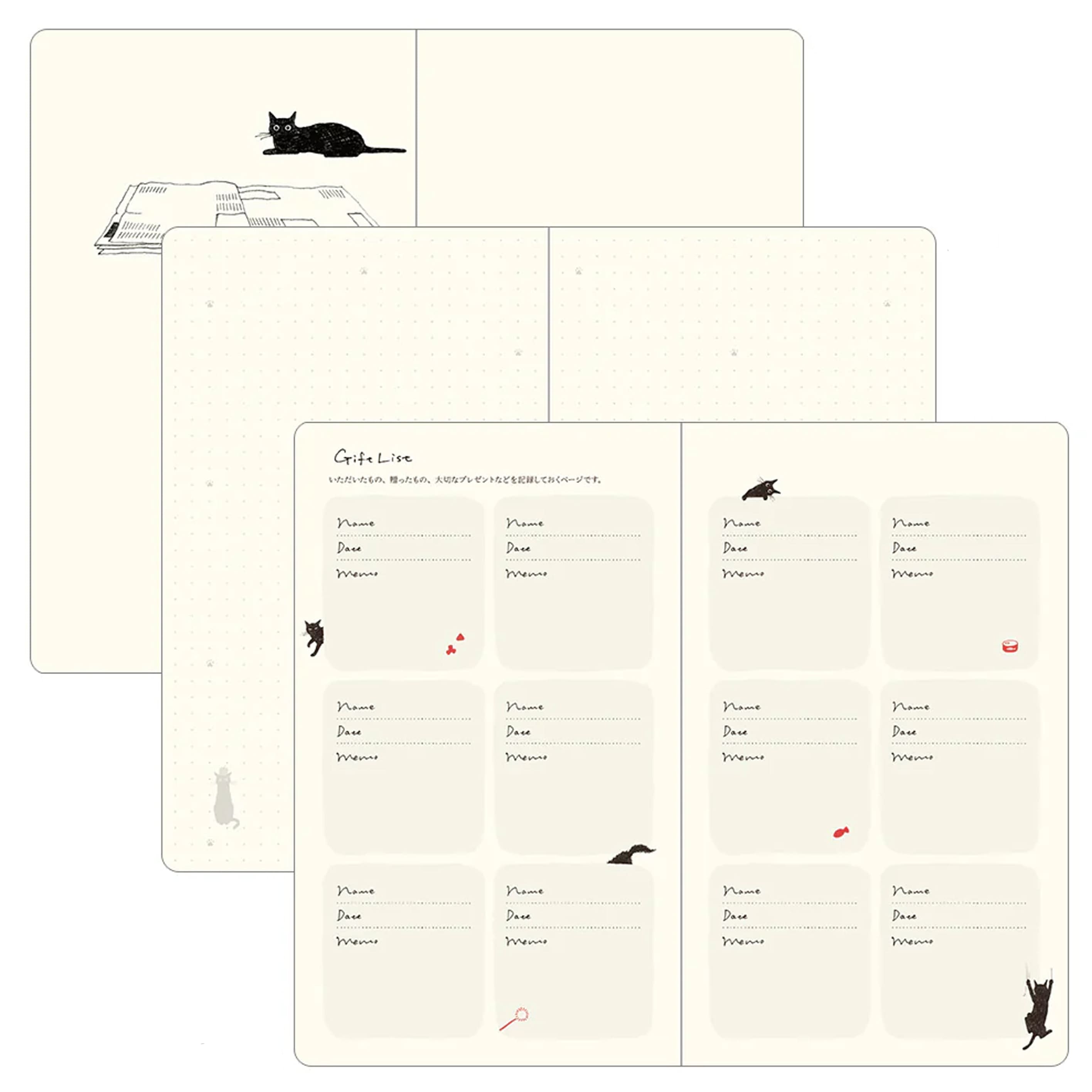2026 Diary | Book Style | Cat | Grey | Midori