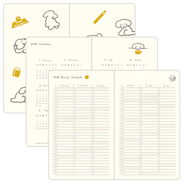 2026 Diary | Book Style | Dog | Blue | Midori