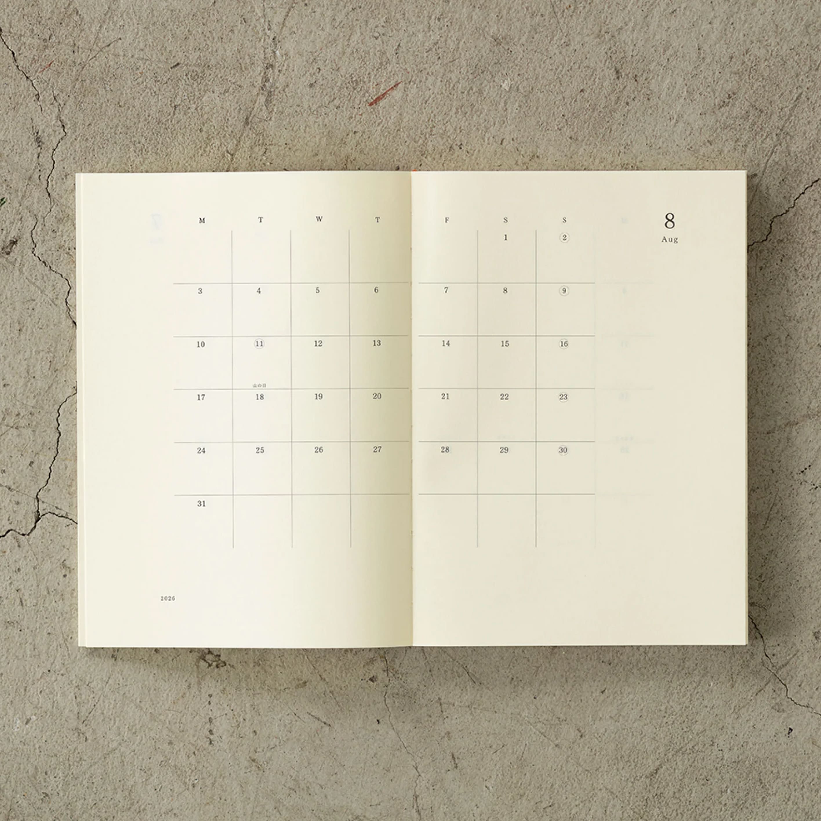 2026 Diary | Notebook Diary | Monthly  MD Paper | Midori | 3 SIZE OPTIONS AVAILABLE