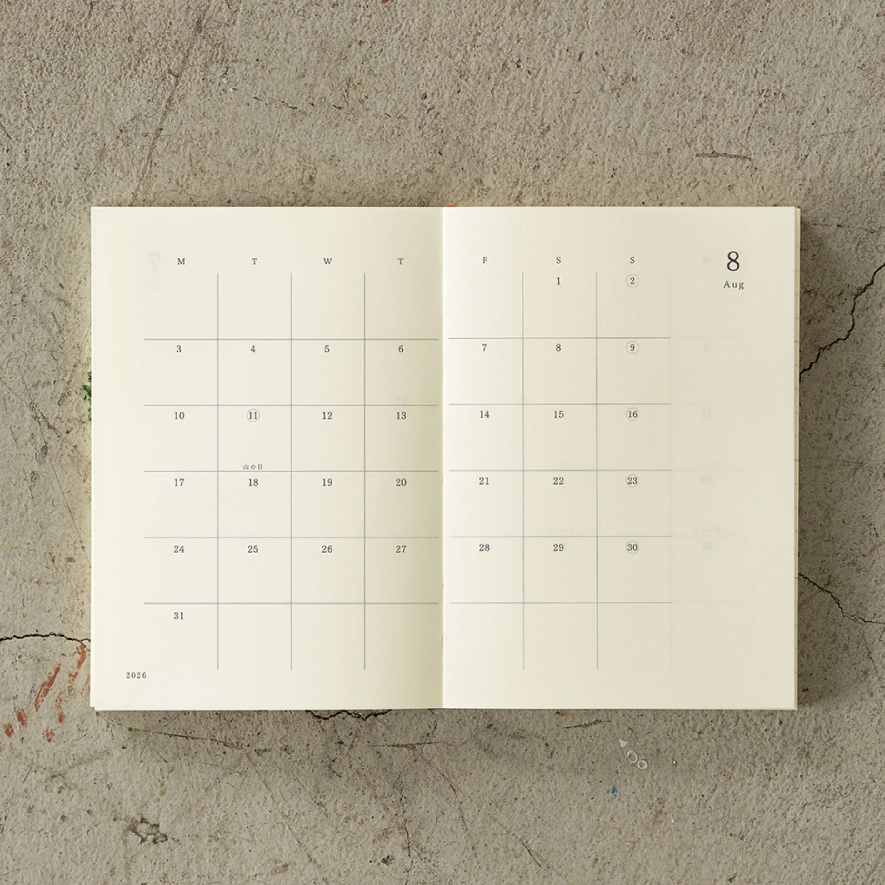 2026 Diary | Notebook Diary | Monthly  MD Paper | Midori | 3 SIZE OPTIONS AVAILABLE