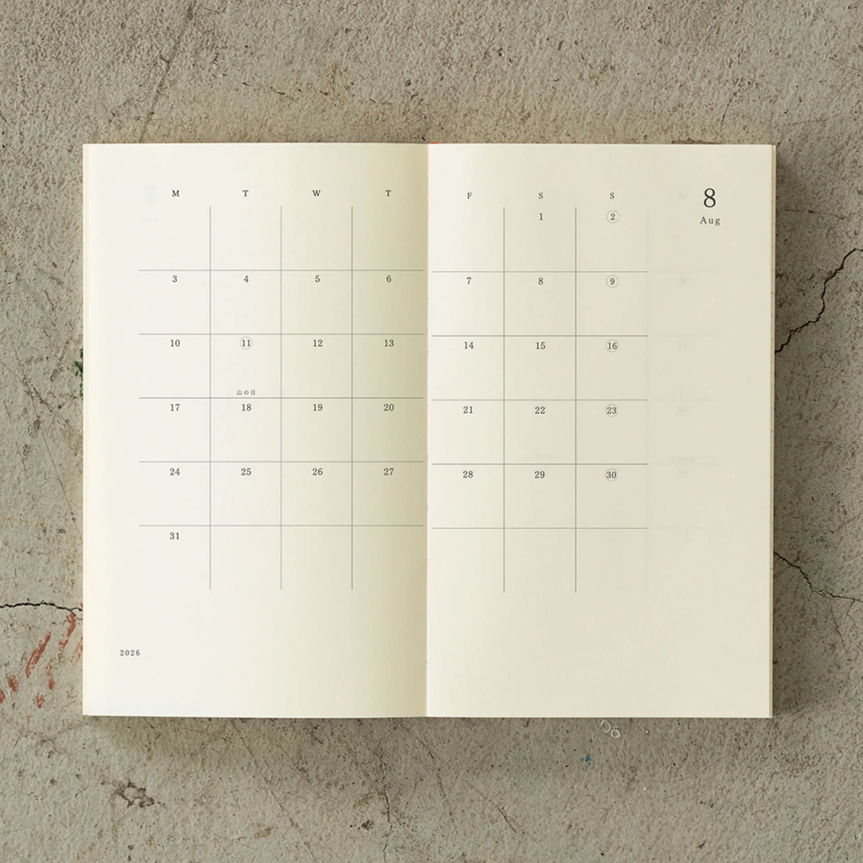 2026 Diary | Notebook Diary | Monthly  MD Paper | Midori | 3 SIZE OPTIONS AVAILABLE