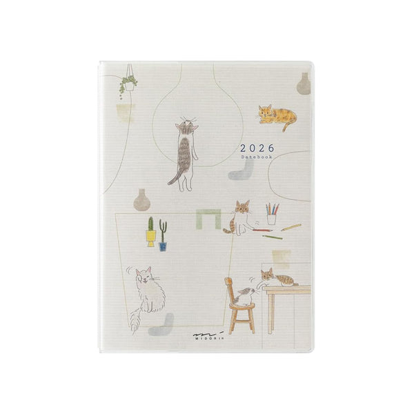2026 Diary | Pocket Diary | Cats | Midori | 3 SIZE OPTIONS AVAILABLE
