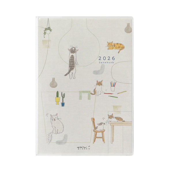 2026 Diary | Pocket Diary | Cats | Midori | 3 SIZE OPTIONS AVAILABLE