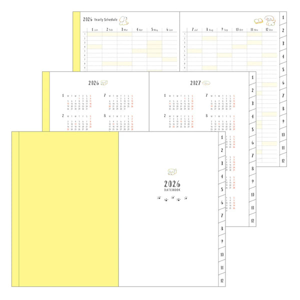 2026 Diary | Pocket Diary | Dog | Midori | 3 SIZE OPTIONS AVAILABLE