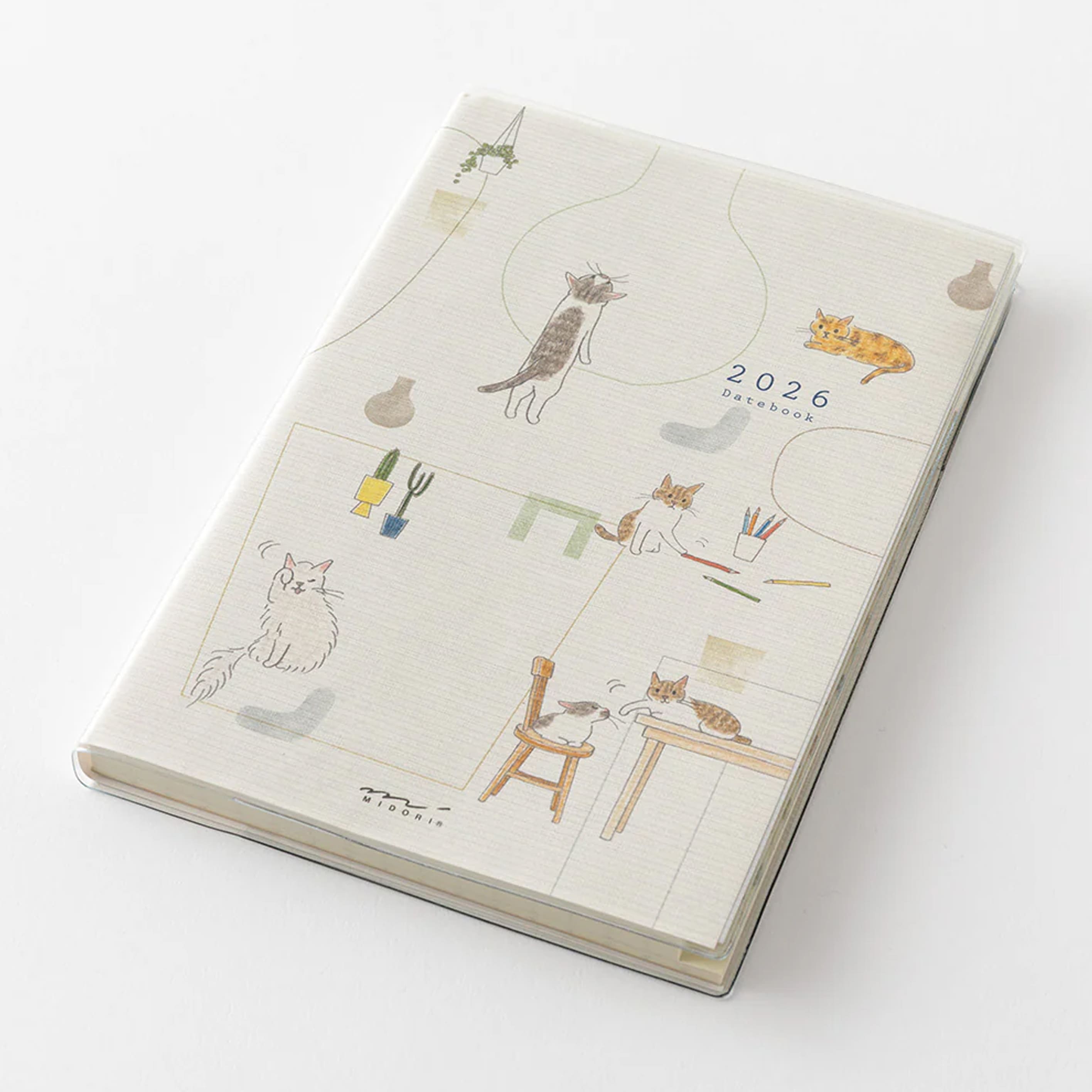 2026 Diary | Pocket Diary | Cats | Midori | 3 SIZE OPTIONS AVAILABLE