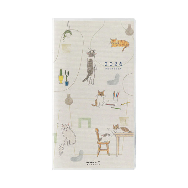 2026 Diary | Pocket Diary | Cats | Midori | 3 SIZE OPTIONS AVAILABLE